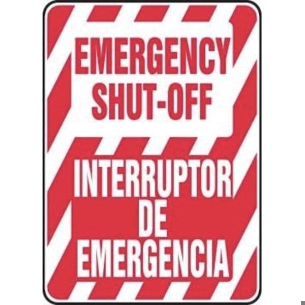 Accuform BILINGUAL SAFETY SIGN EMERGENCY SBMELC518XT SBMELC518XT - main